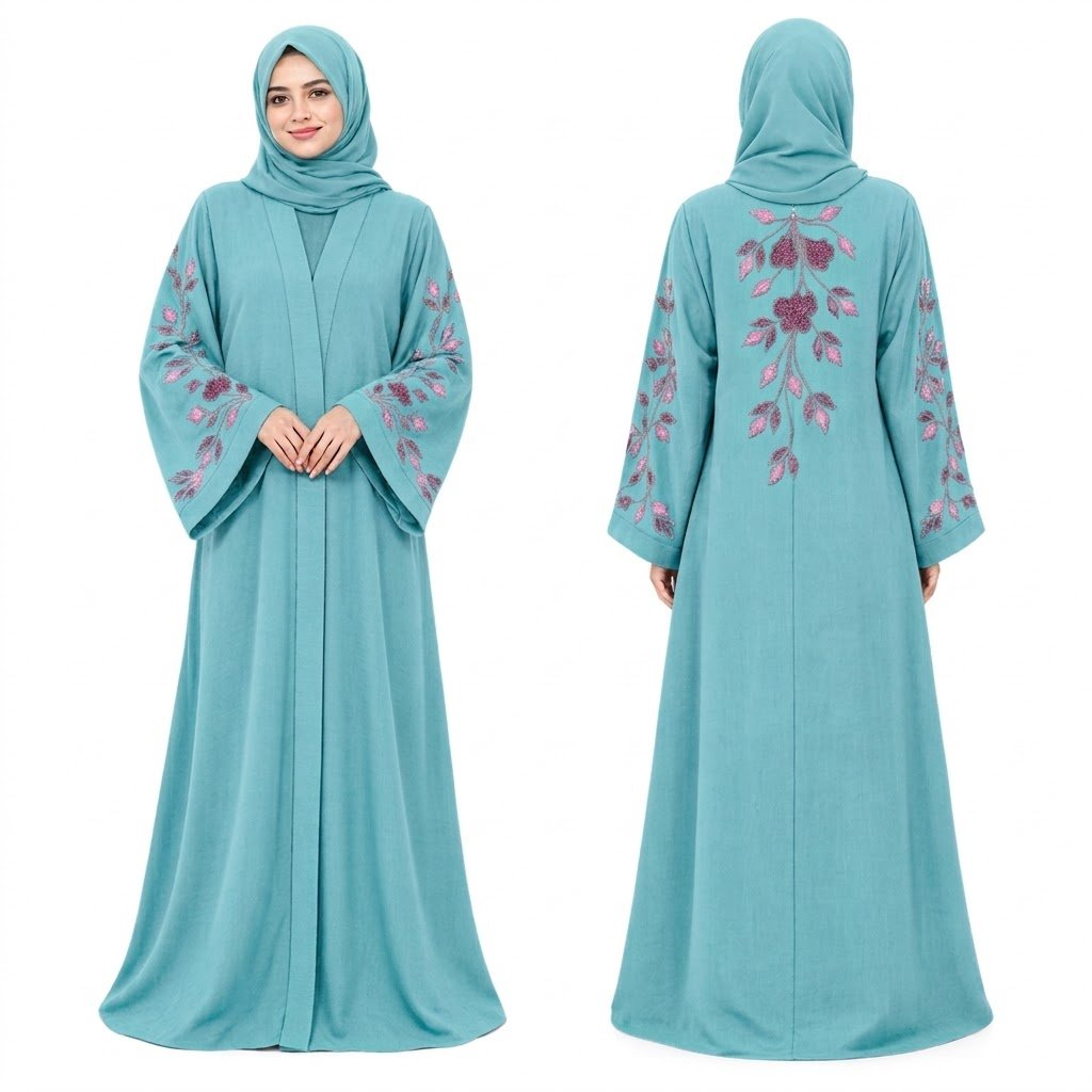 Zoom Fabric Abaya